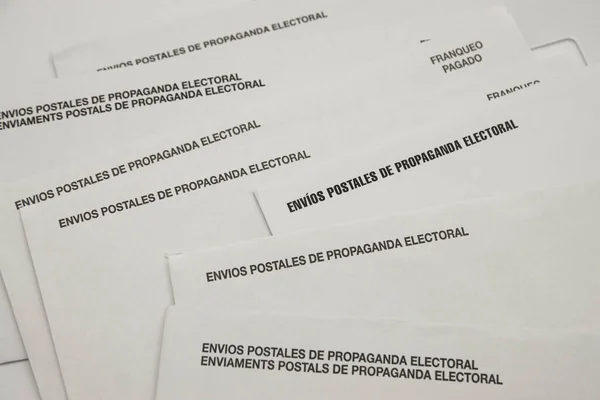 Sacco Buste Con Propaganda Elettorale Buste Con Voti Ricevuti Posta — Foto Stock