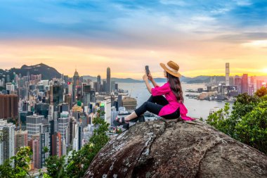 Hong Kong 'da turist bakış açısına sahip..