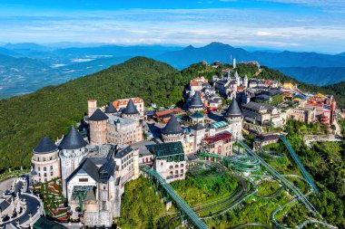 Da nang, Vietnam 'daki Fransız köyünün hava görüntüleri..