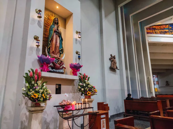 Virgen Guadalupe Beeld Binnen Kerk Lima Peru — Stockfoto
