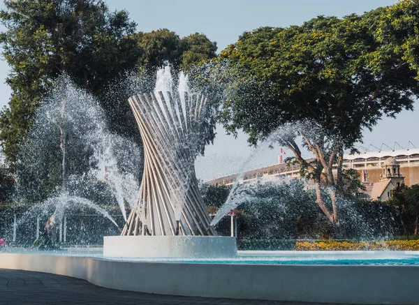 impressive and beautiful fountains in the Magic water circuit at Reserve park, Lima, Peru