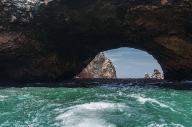 The Ballestas Islands are a group of small islands located off the Paracas peninsula clipart