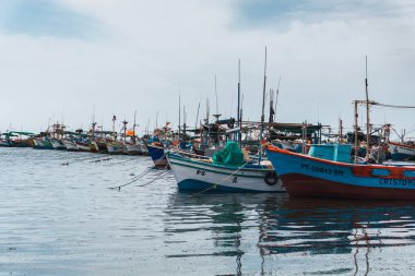 El Chaco sahilinde tekneler, Paracas Ica Peru