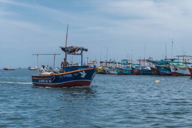 Paracas, ica Peru 'daki Ballestas adalarındaki eski ahşap köprü