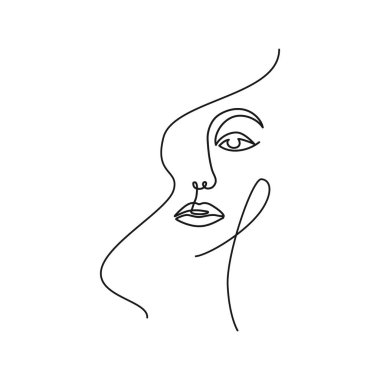 grafik biçim vektör illüstrasyonunda yüz çizim sanatı