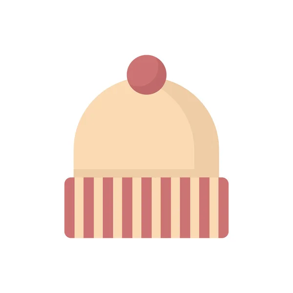 Значок Шляпы Плоском Стиле — стоковый вектор