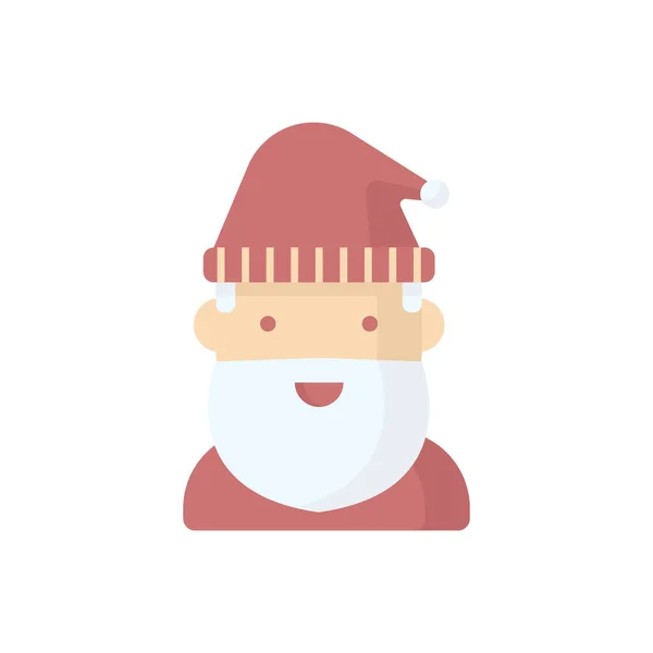 Santa Claus Icon Design Vectoriel Style Plat — Image vectorielle