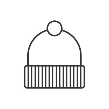 Şapka simgesi dış hat tasarım vektörü