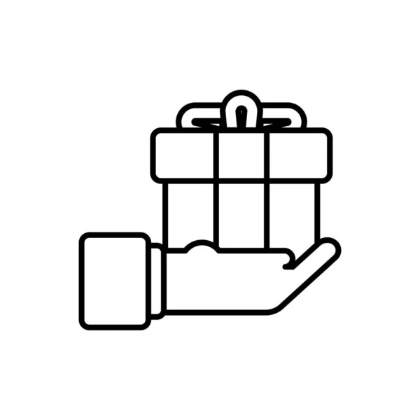 Christmas Present Icon Outline Style Design Vector — Stock Vector