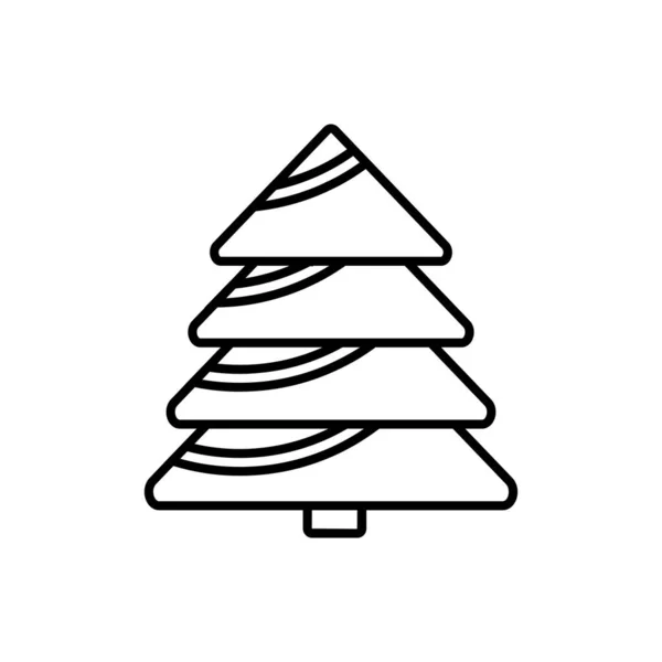 Christmas Tree Icon Outline Style Design Vector — Stock Vector