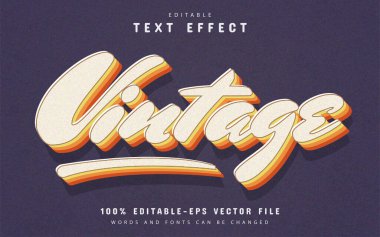 retro vintage biçim metin efekti