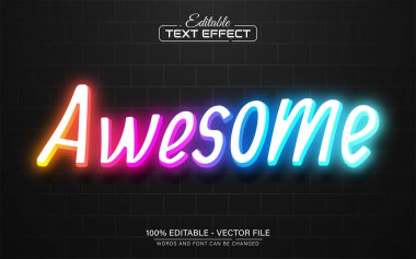 Muhteşem parlayan neon tarzı metin efekti