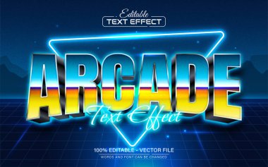 Arcade retro tarzı metin efekti düzenlenebilir