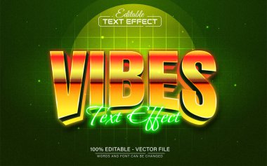 Titreşimler parlayan metin efekti düzenlenebilir