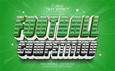 Futbol yarışması metin efekti düzenlenebilir