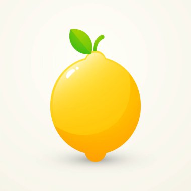 şirin limon simgesi vektör çizimi