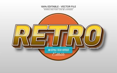 Retro vintage biçim metin efekti düzenlenebilir