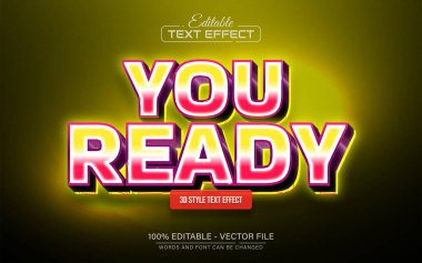 Parlak metin efekti düzenlenebilir