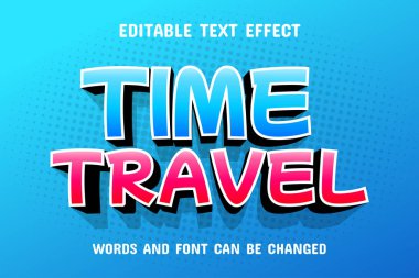 Time travel 3d text effect