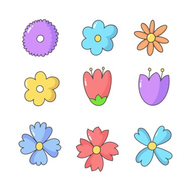 Vektör çizim çiçek el çekilmiş