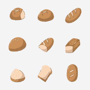 Ekmek el çizimi vektör illüstrasyonu