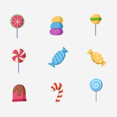 Şekerli el çizimi vektör illüstrasyonu