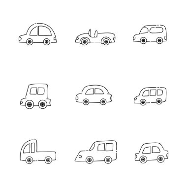 Araba karalama çizgisi vektör çizimi