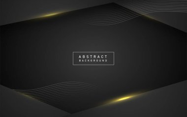 Soyut şablon siyah çerçeve gradyan planı