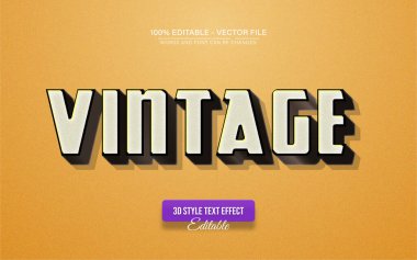 Klasik 3d biçim metin efekti düzenlenebilir