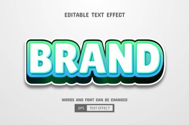 Marka metni - 3d metin efekti düzenlenebilir