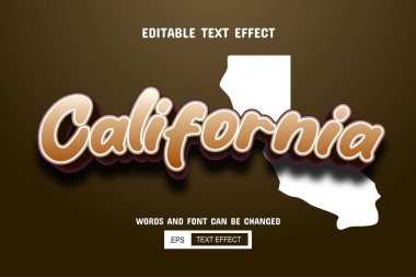 Kaliforniya metni - düzenlenebilir 3D metin efekti