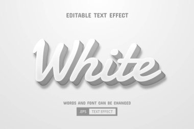 Beyaz metin - 3d metin efekti düzenlenebilir