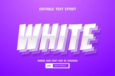 Beyaz metin - düzenlenebilir 3d metin efekti