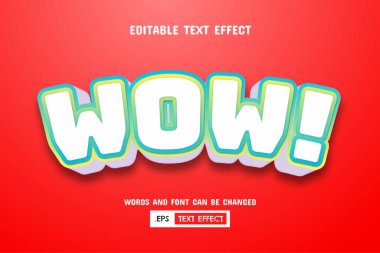 Wow metin - düzenlenebilir 3d biçim metin efekti