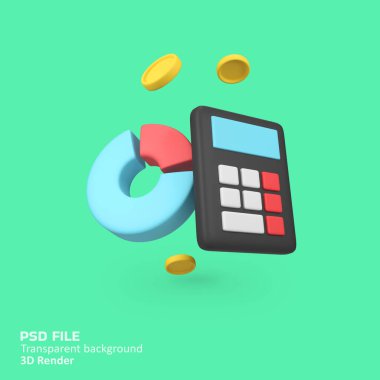 Finansal Hesaplama ve Veri Analizi 3d görüntüleme simgesini izole etti