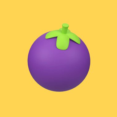 Mangosteen tecrit edilmiş 3D resim çizimi