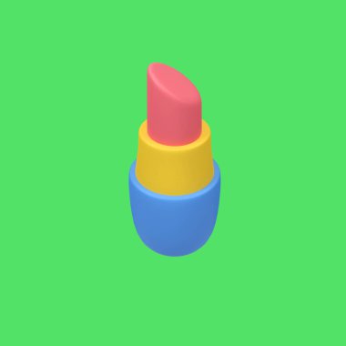 Pembe ruj izole edilmiş 3d resim çizimi