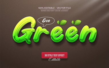 Çevre yeşili sıvı metin efekti düzenlenebilir