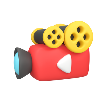 Film kamerası 3d görüntüleme simgesi resimlemesi izole edildi