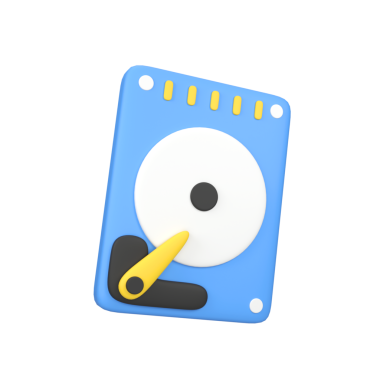 Bilgisayar sabit diski 3d görüntüleme simgesini izole etti