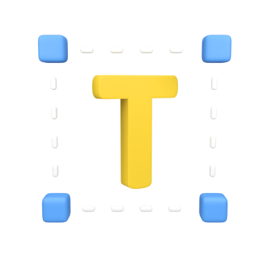 Metin Aracı 3d görüntüleme simgesi izole edildi
