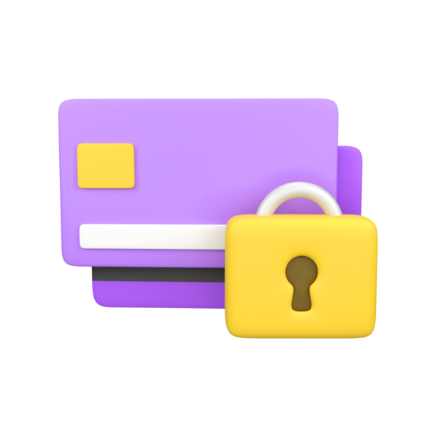 Güvenli ödeme izole edilmiş 3d resim çizimi