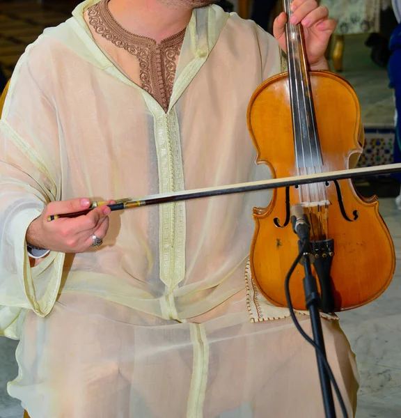 アンダルシア音楽はアンダルシア音楽の一種である マグレブのクラシック音楽 モロッコ文化 — ストック写真