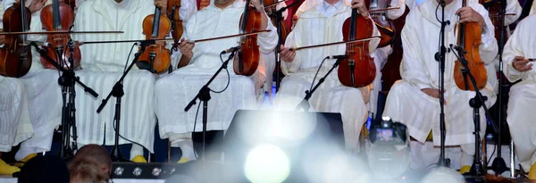 Moroccan Andalusian Trab Musical Group Playing City Tangier 2022 — Stock Photo, Image