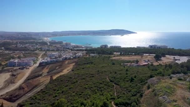 Tiro Aéreo Con Drones Tánger Marruecos Puerto Marroquí Estrecho Gibraltar — Vídeos de Stock