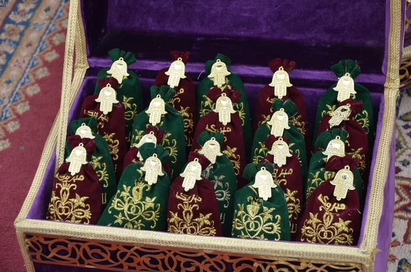 Tyafer Marroquí Contenedores Regalo Tradicionales Para Ceremonia Boda Decorado Con — Foto de Stock