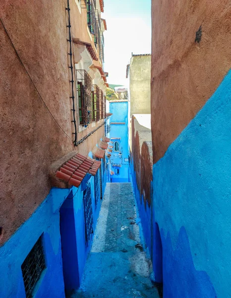 Знаменитый Синий Город Шефшауэн Детали Традиционной Марокканской Архитектуры Фабрегас Морено — стоковое фото