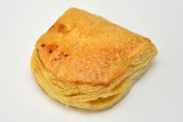 Хлебный Багет Круассаном Французская Пекарня Белом Бэкграунде — стоковое фото
