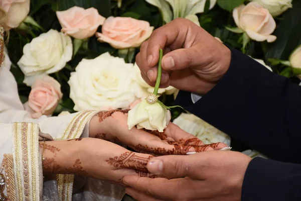 Henna Tattoo Bride Hand Wedding Henna — Stock Photo, Image