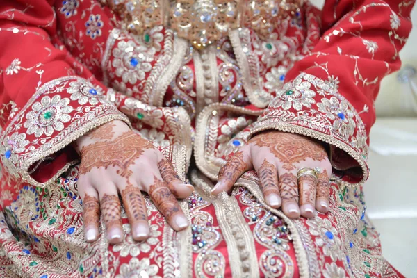 Close Henna Arts Bride Han — Φωτογραφία Αρχείου
